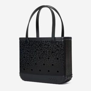 BOGG BAG ~ Black Leopard-Print Tote